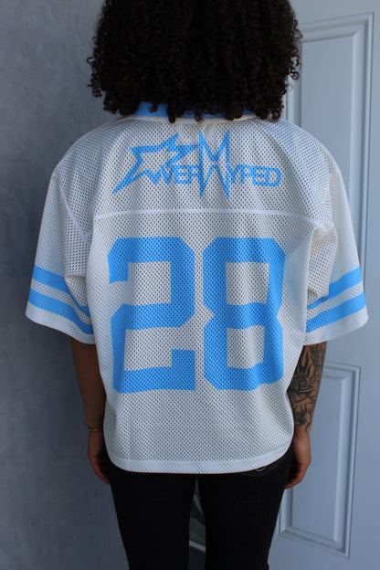 Overhyped Mesh Jersey - Cream/Baby Blue