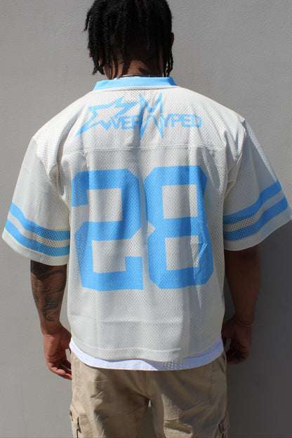 Overhyped Mesh Jersey - Cream/Baby Blue