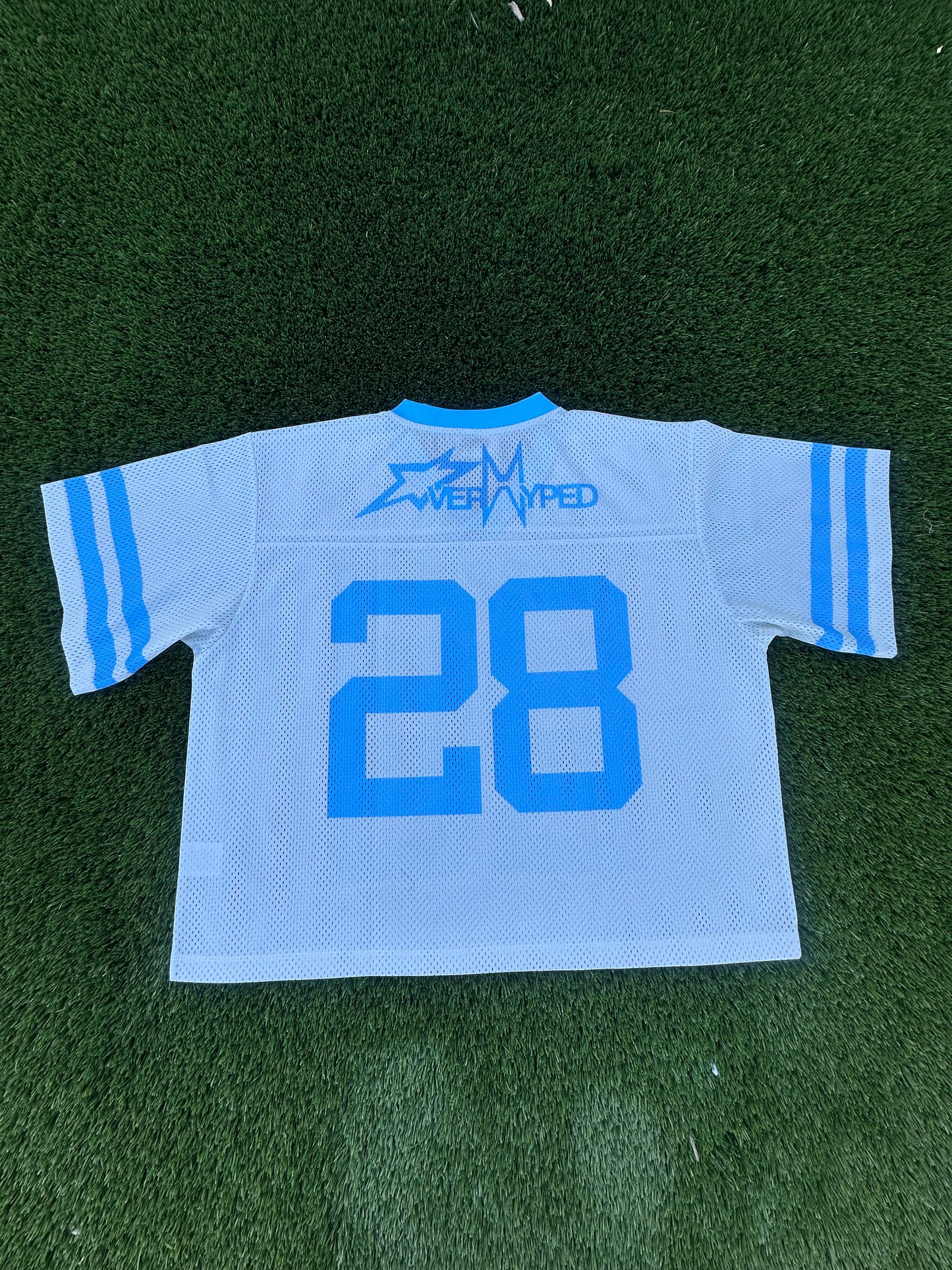 Overhyped Mesh Jersey - Cream/Baby Blue
