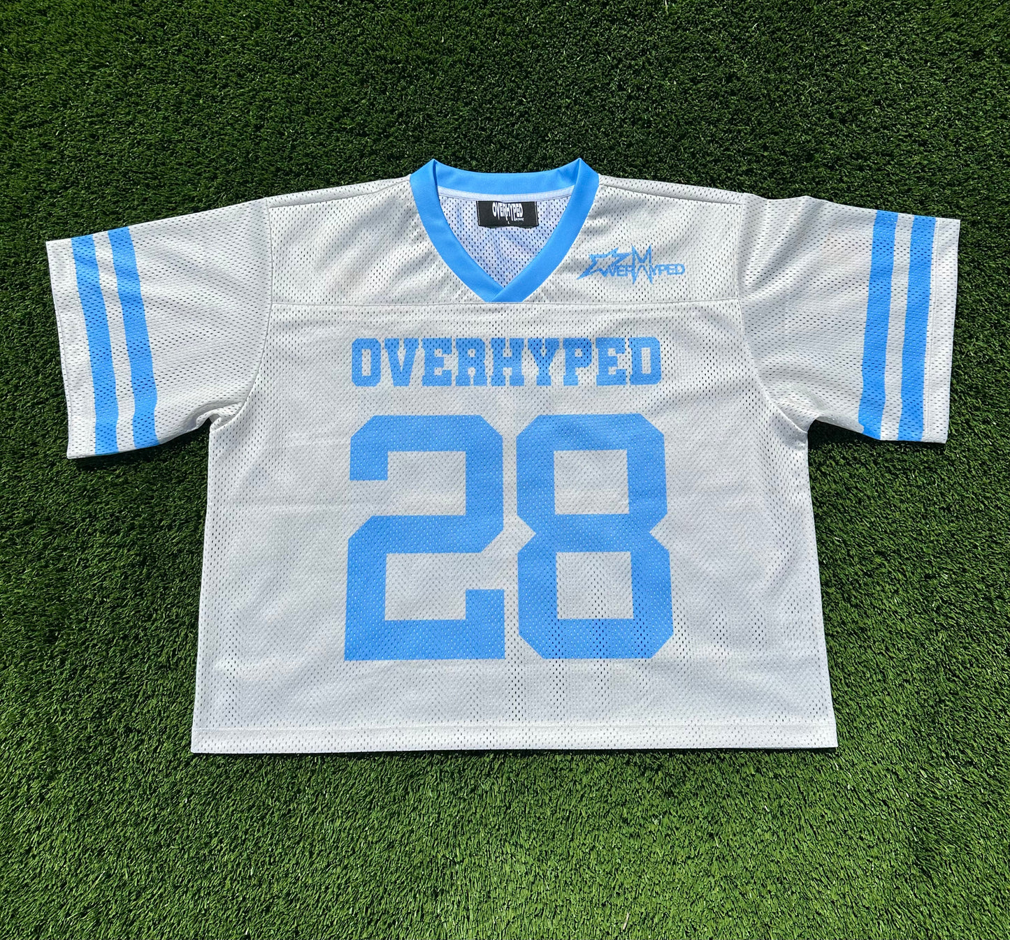 Overhyped Mesh Jersey - Cream/Baby Blue
